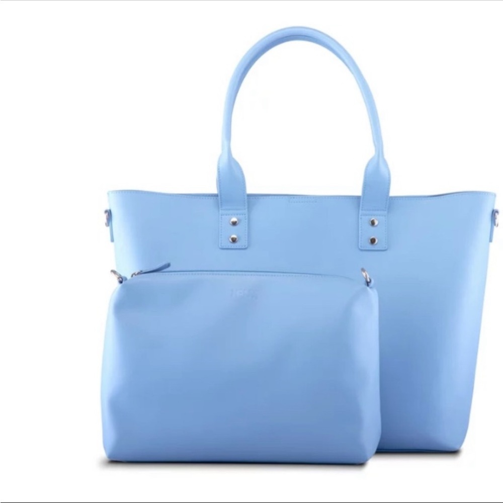 iFly Cozy Collection Ice Blue Weekender Tote and Bonus Bag